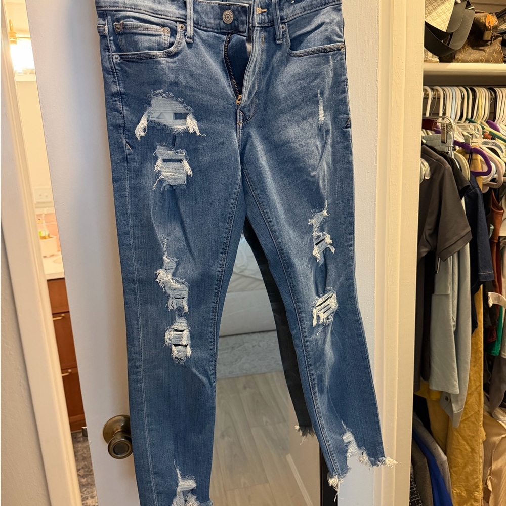 Express Distressed Blue Women's Jeans